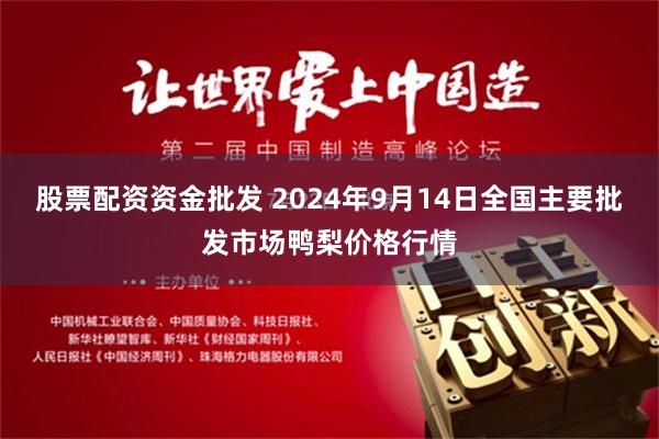 股票配资资金批发 2024年9月14日全国主要批发市场鸭梨价格行情