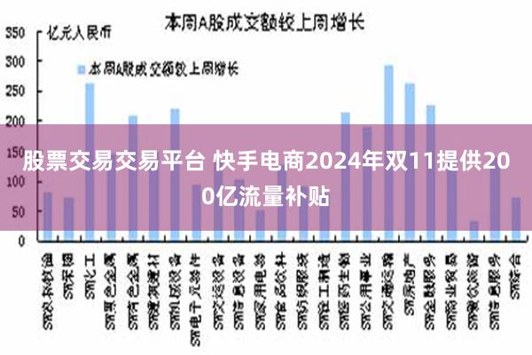 股票交易交易平台 快手电商2024年双11提供200亿流量补贴