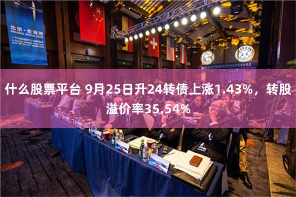 什么股票平台 9月25日升24转债上涨1.43%，转股溢价率35.54%